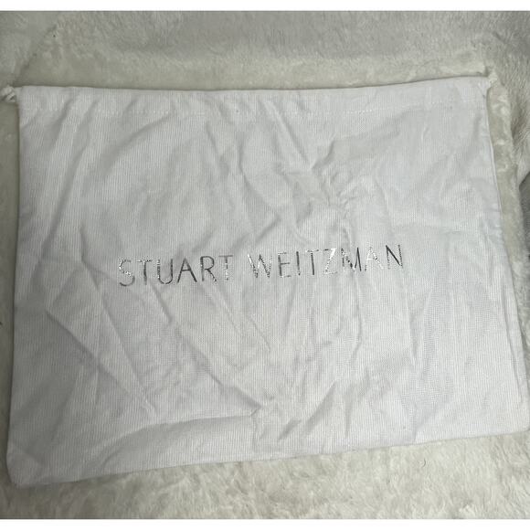 STUART WEITZMAN Dust Bag Cover Storage Bag Shoes 10.5x14 inches White Drawstring - Picture 1 of 7